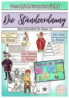 Vorschau - Arbeitsblätter - Ständeordnung im Mittelalter (Geschichte, Klasse 7-8) - Deckblatt