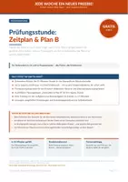Vorschau - Unterrichtsreihen - Prüfungsstunde: Zeitplan & Plan B - Deckblatt