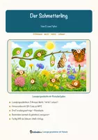 Vorschau - Arbeitsblätter - Der Schmetterling – Lesespurgeschichte mit Rätselaufgaben (Klasse 4) - Seite 1
