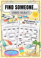 Vorschau - Arbeitsblätter - FIND SOMEONE - SUMMER HOLIDAYS - Deckblatt