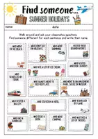 Vorschau - Arbeitsblätter - FIND SOMEONE - SUMMER HOLIDAYS - Seite 1