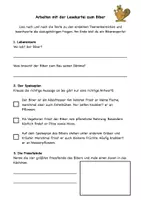 Vorschau - Arbeitsblätter - Materialpaket Biber, Lesekartei, Arbeitsblätter, Tafelposter und Zuordnungskarten - Seite 3