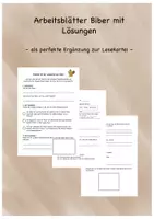 Vorschau - Arbeitsblätter - Materialpaket Biber, Lesekartei, Arbeitsblätter, Tafelposter und Zuordnungskarten - Seite 1