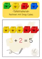 Vorschau - Fördermaterial/Inklusion - Rechnen mit Steckwürfel - Tafelmaterial - Deckblatt