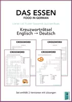 Vorschau - Arbeitsblätter - Crossword German/DaZ | Essen/Food - Deckblatt