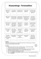 Vorschau - Arbeitsblätter - Materialpaket Klassenbingo - Spiel Kennenlernen Ferienende - Seite 2
