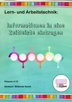 Vorschau - Arbeitsblätter - Lern- und Arbeitstechnik: Informationen in eine Zeitleiste eintragen (Kl. 4-10) - Deckblatt