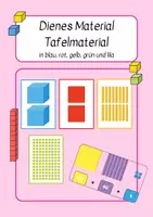 Vorschau - Arbeitsblätter - Dienes Material - Tafelmaterial in blau, rot, gelb, grün und lila - Deckblatt