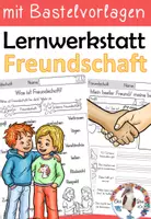 Vorschau - Arbeitsblätter - Lernwerkstatt - Freundschaft / Freunde - mit Bastelvorlagen - Deckblatt