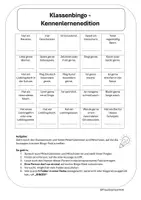 Vorschau - Spiele - Bingo Klassenbingo Kennenlernen - Seite 1