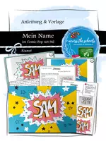 Vorschau - Mal- und Bastelvorlagen - Mein Name im Comic Pop Art Stil: Anleitung und Vorlagen - Deckblatt