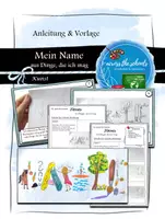 Vorschau - Mal- und Bastelvorlagen - Mein Name und das, was ich mag: Anleitung - Deckblatt