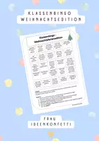 Vorschau - Arbeitsblätter - Klassenbingo Weihnachtsferien Bingo - Deckblatt