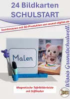 Vorschau - Poster - 24 Bildkarten zum SCHULSTART (PPT / PDF PNG, editierbar) - Seite 1