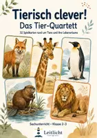 Vorschau - Spiele - Wissensquartett – Bundle mit 3 Quartetten | 96 Wissenskarten | Klasse 2–4 - Seite 1