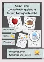 Vorschau - Poster - Anlaut- und Lautverbindungsplakate für den Anfangsunterricht | Buchstaben, Umlaute, Piloten & Könige - Deckblatt
