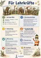 Vorschau - Spiele - Dinosaurier-Quartett – Dinosaurier & ihre Besonderheiten | 32 Wissenskarten | Klasse 2–3 - Seite 1