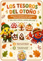 Vista previa - Unidades / Secuencias / Situaciones de Aprendizaje - Los tesoros del otoño. Motricidad fina, gomets, conteo y colores. Infantil - página 1