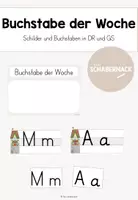 Vorschau - Merkblätter - Buchstabe der Woche - Schilder & Buchstaben - Deckblatt