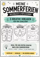 Vorschau - Stundenentwürfe - Meine Sommerferien – Rückblick & Reflexion | 3 kreative Vorlagen zum Schulstart - Deckblatt