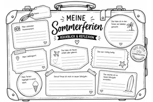 Vorschau - Stundenentwürfe - Meine Sommerferien – Rückblick & Reflexion | 3 kreative Vorlagen zum Schulstart - Seite 2