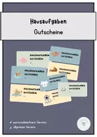 Vorschau - Anderer Materialtyp - Hausaufgaben Gutscheine - Deckblatt