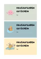 Vorschau - Anderer Materialtyp - Hausaufgaben Gutscheine - Seite 1