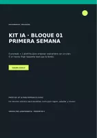 Vista previa - Hojas de trabajo - Kit IA 01: Primera semana - Portada