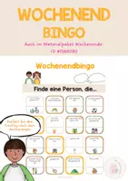 Vorschau - Arbeitsblätter - Wochenende / Wochenende Bingo - Deckblatt