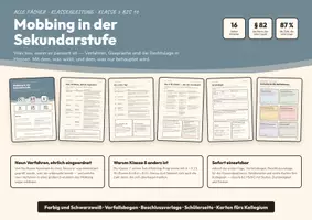 Vorschau - Unterrichtsreihen - Mobbing in der Sekundarstufe — was tun, wenn es passiert ist - Deckblatt
