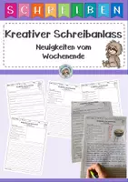 Vorschau - Arbeitsblätter - Neuigkeiten vom Wochenende - differenziert - Deckblatt