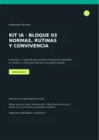 Vista previa - Hojas de trabajo - Kit IA 03: Normas, rutinas y convivencia - página 1