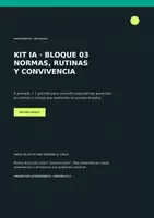 Vista previa - Hojas de trabajo - Kit IA 03: Normas, rutinas y convivencia - Portada