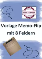 Vorschau - Mal- und Bastelvorlagen - Memoflip 8 Felder zum selbst Gestalten - Deckblatt