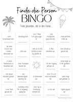 Vorschau - Arbeitsblätter - Sommerferien-Bingo, Kennenlernen einer neuen Klasse - Seite 1