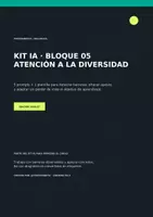 Vista previa - Hojas de trabajo - Kit IA 05: Atención a la diversidad - Portada