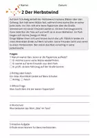 Vorschau - Arbeitsblätter - Kostenlos: Lesetraining Herbst – Leseverständnis Klasse 3 - Seite 2