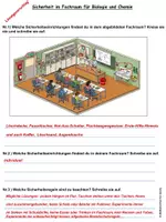 Vorschau - Arbeitsblätter - Sicherheitsbelehrung Fachraum Naturwissenschaften - Seite 1