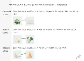 Vista previa - Tarjetas / Manipulativos - CONSCIÈNCIA FONOLÒGICA: MANIPULAR SONS ( CANVIAR-AFEGIR-TREURE) - página 1