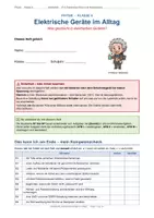 Vorschau - Arbeitsblätter - Arbeitsheft: Elektrische Geräte in Physik - Deckblatt