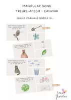 Vista previa - Tarjetas / Manipulativos - CONSCIÈNCIA FONOLÒGICA. MANIPULAR SONS: QUINA PARAULA QUEDA SI... - Portada