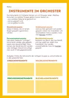Vorschau - Arbeitsblätter - Welche Instrumente spielen im Orchester? - Deckblatt