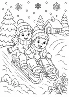 Vorschau - Mal- und Bastelvorlagen - Ausmalbilder | Winter - Seite 1