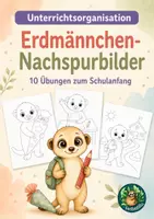 Vorschau - Mal- und Bastelvorlagen - Erdmännchen-Nachspurbilder Schulanfang Feinmotorikübung - Deckblatt