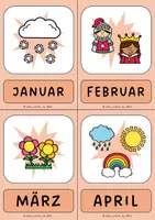 Vorschau - Präsentationen/Tafelbilder - Kalender Klasse 1 - 2 Tafelmaterial - Seite 1