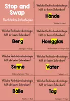 Vorschau - Spiele - Stop and Swap - Rechtschreibstrategien FRESCH-Methode Übung - Seite 1