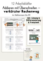Vorschau - Arbeitsblätter - Addieren mit Überschreiten –
verkürzter Rechenweg
Zahlenraum bis 20 - Deckblatt