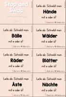 Vorschau - Spiele - Stop and Swap - Rechtschreibstrategien Ableiten FRESCH-Methode - Seite 1
