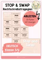 Vorschau - Spiele - Stop and Swap - Rechtschreibstrategien Ableiten FRESCH-Methode - Deckblatt