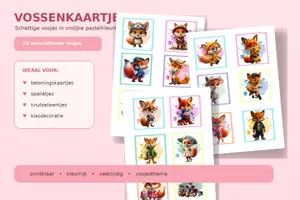 Voorbeeld - Herkenningskaartjes | Kapstok & klasorganisatie vos - Voorblad